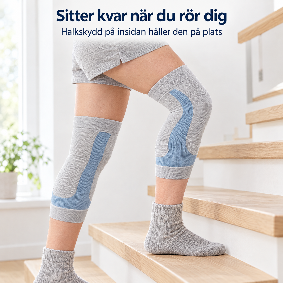 Knästöden sitter kvar när du går i trappor