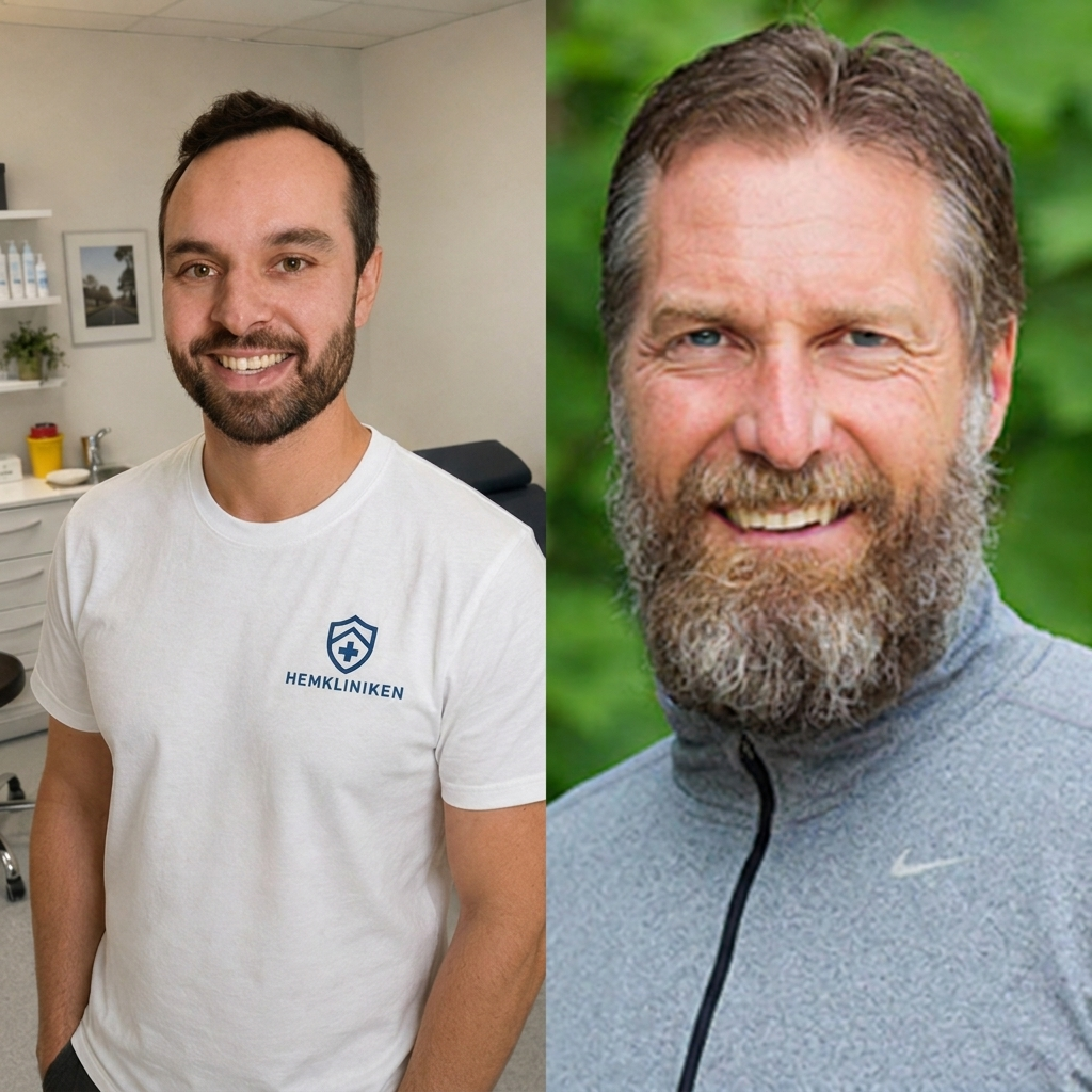 Fysioterapeut Jesper Olsson och fotspecialist Oliver Selby